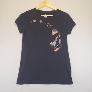 Volcom Women's XL Black Hawaii Islands Stone Logo Graphic T-Shirt